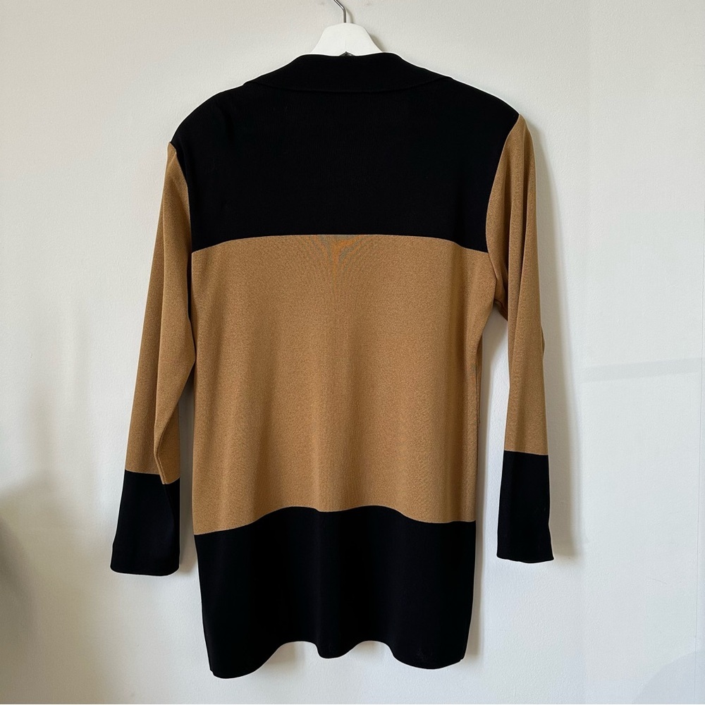 Misook Colorblock Open Front Knit Light Cardigan … - image 3